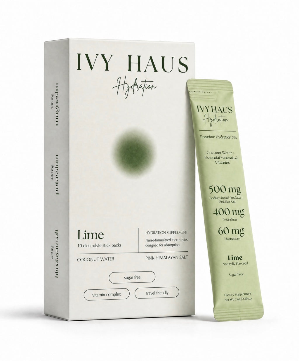 Ivy Haus Lime electrolyte hydration mix box